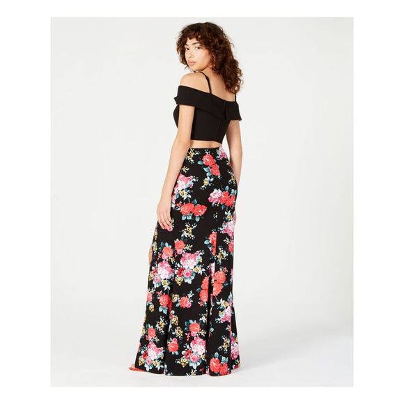 NWT B DARLIN Womens Black Spaghetti Strap Evening Top Size: 5\6 - Picture 2 of 4